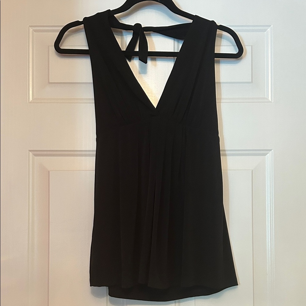 Olian Vintage Halter Top M Black Swim Made in USA Beach Summer